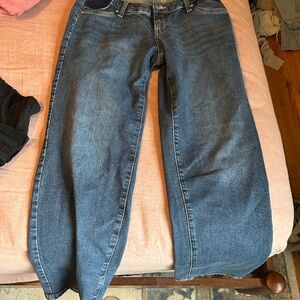 GAP Blue Flare Wide Leg Maternity Jeans